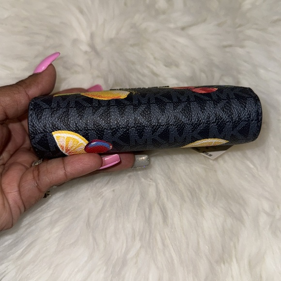 Michael Kors Jet Set Travel MD Bifold Zip Coin Credit Card Wallet MK Admiral - Picture 12 of 12